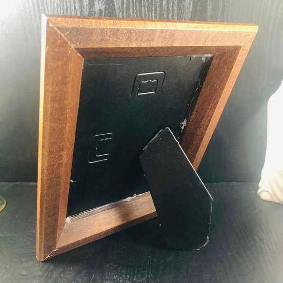 Vintage "A Human Angel" Wood Framed Pressed Flowers and Friendship Calligraphy P - Picture 5 of 6